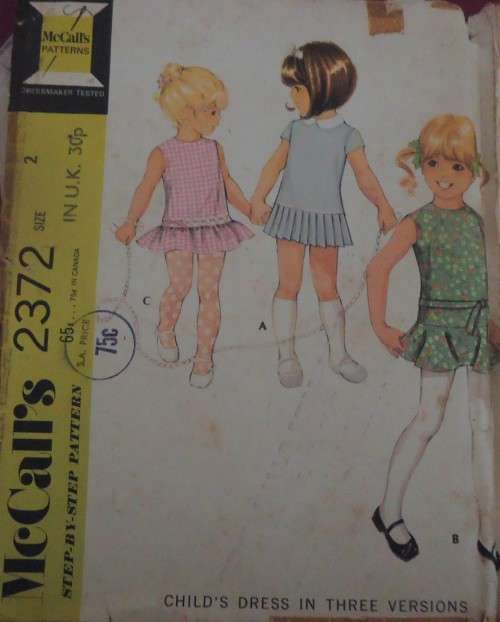 VINTAGE McCALLS 2372 GIRL'S DRESS SIZE 2 YEARS COMPLETE