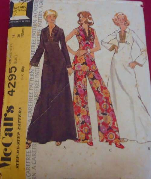 McCALLS 4295 DRESS-TOP-PANTS SIZE 14 BUST 36"/92 CM COMPLETE