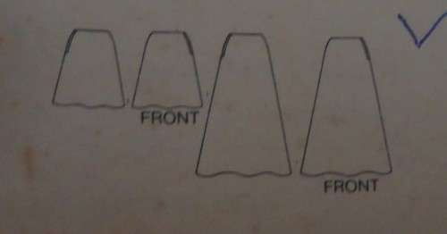 BUTTERICK 3457 -SET OF SKIRTS SIZE WAIST 26 1/2` HIP 36` COMPLETE