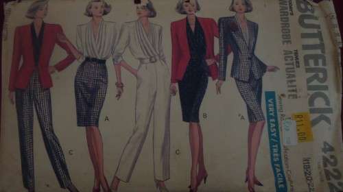 BUTTERICK 4222  JACKET-BLOUSE-SKIRT-PANTS SIZE 18-20-22 SEE LISTING