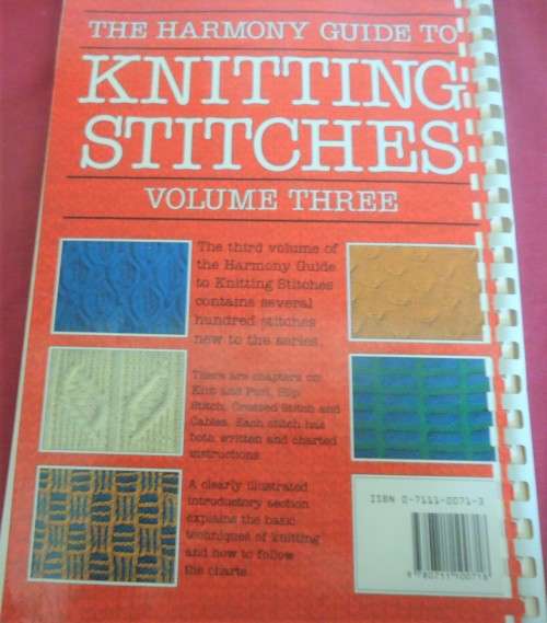 THE HARMONY GUIDE TO KNITTING STITCHES VOLUME 3-MORE THAN 440 NEW STITCHES-COLOUR PICS-96 A4 PAGES
