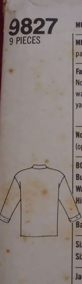 SIMPLICITY PATTERNS 9827 UNLINED JACKET SIZE 10-20 COMPLETE