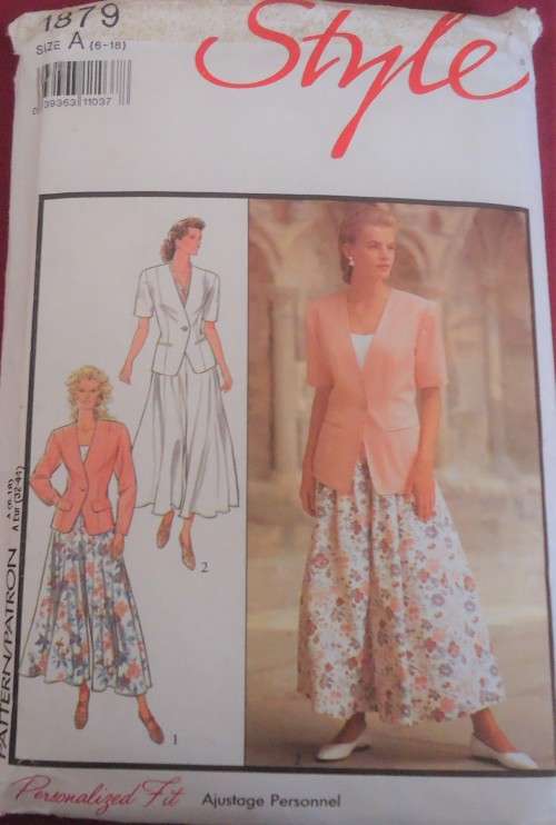 STYLE PATTERNS 1879 LINED JACKETS & CULOTTES SIZE A 6 - 18 SEE LISTING