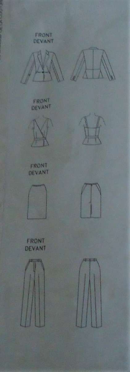 VOGUE 2641 DKNY JACKET-TOP-SKIRT-PANTS SIZE 18-20-22  COMPLETE & UNCUT