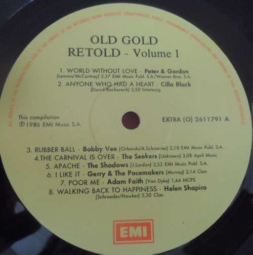 702 - OLD GOLD RE-TOLD  - 1986 EMI VINYL LP - EXTRA (O) 2611791