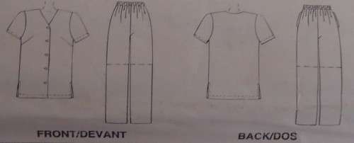 McCALL'S 8767 TOP--PULL ON PANTS-SHORTS SIZE A = 8 - 10 - 12 +14 - COMPLETE