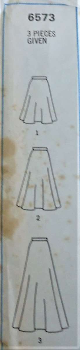 SIMPLICITY 6573 SKIRT SIZE 12 WAIST 67 CM COMPLETE