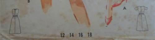 VINTAGE BUTTERICK  PATTERN 2732  BELL SHAPED DRESS SIZE 14 BUST 34" COMPLETE