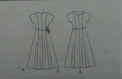 McCALLS 7510 PULLOVER DRESS SIZE C=10-12-14 COMPLETE