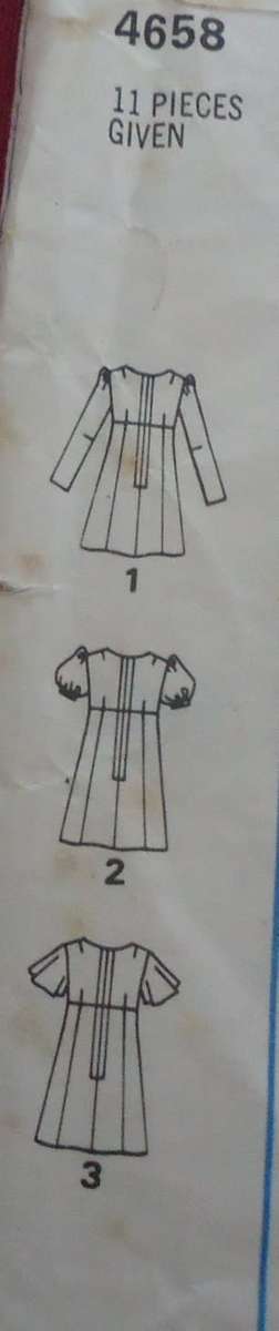 STYLE 4658  DRESS WITH SWEETHEART NECK SIZE JR 13/14 BUST 33 1/2" COMPLETE