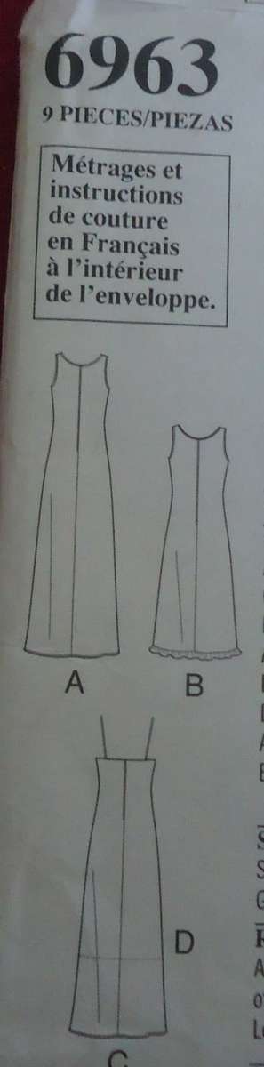 NEW LOOK 6963  HI BODICE SUNDRESSES SIZE A= 6 - 16 COMPLETE-UNCUT-F/FOLDED