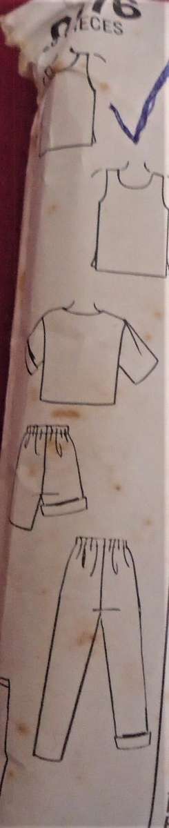 SIMPLICITY 9176 GIRL'S PANTS-SHORTS-TOP-OVERSHIRT-SASH SIZE A 26-32" COMPLETE-UNCUT-F/FOLDED