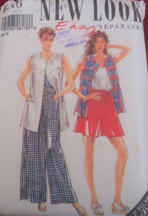 NEW LOOK PATTERNS 6178 STOPS-SHORTS-PANTS 7 SIZES IN ONE 10 - 22 -COMPLETE