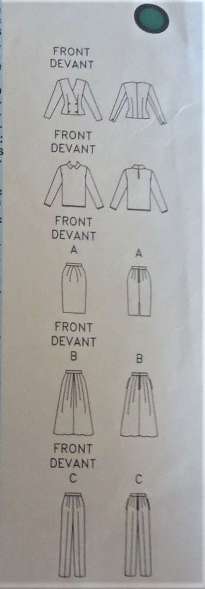 VOGUE CAREER WARDROBE 2329 JACKET-BLOUSE-SKIRT-PANTS SIZE 6-8-10- COMPLETE-UNCUT-F/FOLDED