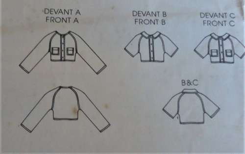 VOGUE 9262 SET OF TOPS  SIZE 6-8-10 - COMPLETE