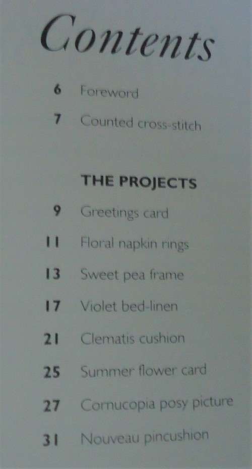 THE CROSS-STITCH TREASURY - FLOWERS - 36 PAGE HARDOVER BOOK