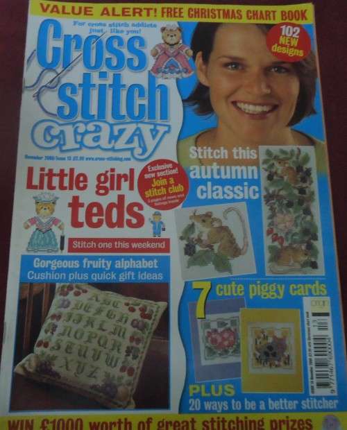 CROSS STITCH CRAZY- NOV 2000- ISSUE 13- 92 PAGES OF PATTERNS