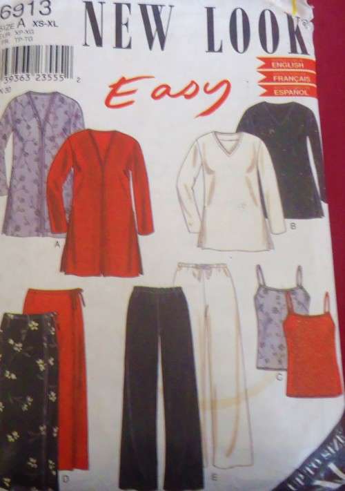 NEW LOOK PATTERN 6916 COAT-JACKT-CAMI-SKIRT-PANTS -5 SIZES IN ONE XS-XL ( 6-24) COMPLETE
