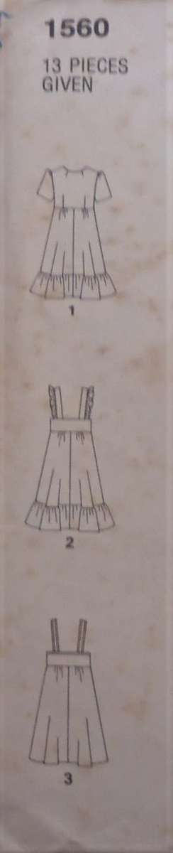 STYLE 1560 GIRL`S PINAFORE DRESS SIZE 7 YEARS BREAST 66 CM  COMPLETE