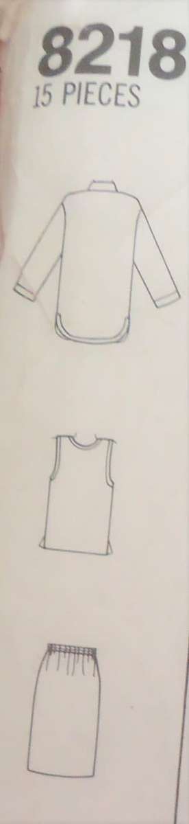 SIMPLICITY 8218 SKIRT-TANK TOP- SHIRT SIZE P12-16 COMPLETE
