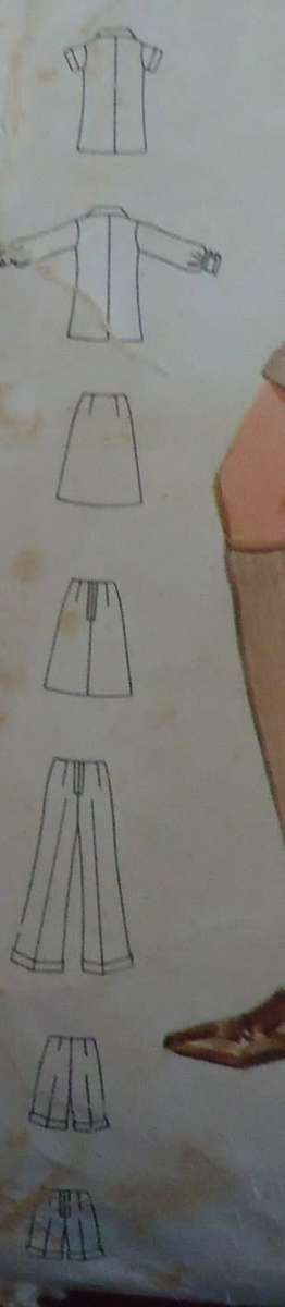 VINTAGE BUTTERICK 5430 JACKET-SKIRT-PANTS-SHORTS SIZE 12 BUST 34" COMPLETE