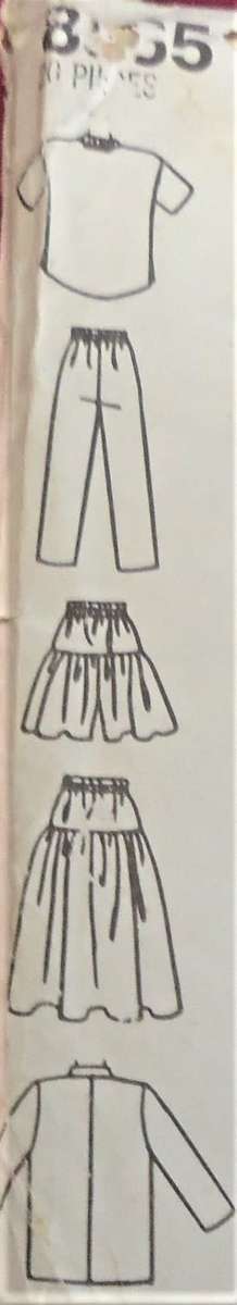 SIMPLICITY 8565 LOOSE FITTING PULLON PANTS-SHORTS-SKIRT-SHIRT-JACKET SIZE MEDIUM 14-16  SEE LISTING