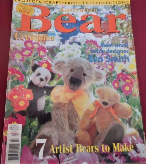 "BEAR CREATIONS" VOL 6 NO 3 AUSTRALIAN 2000 - 84 PAGE MAGAZINE INC PATTERNS