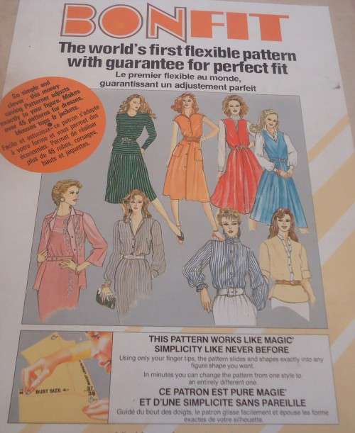 VINTAGE BONFIT FULLY ADJUSTABLE BASIC FIT BODICE PATTERN WITH KIT MAKES 45 PATTERNS