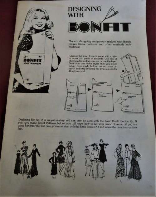 VINTAGE BONFIT FULLY ADJUSTABLE BASIC FIT DRESS PATTERN WITH KIT MAKES UP TO 45PATTERNS