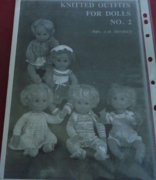 KNITTED OUTFITS FOR DOLL NO 2  BY MRS A.M. HENRICO - PHOTOSTAT COPY