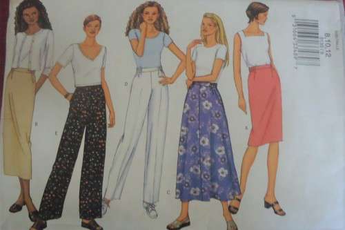 BUTTERICK 3133 PULL ON SKIRT & PANTS  SIZE 8 - 10 - 12 SEE LISTING