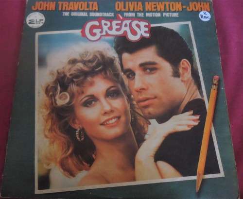 GREASE - SOUNDTRACK -RHODESIAN ISSUE 1978 POLYDOR VINYL LP-2658 125 WITH WHITE RECORD LABELS