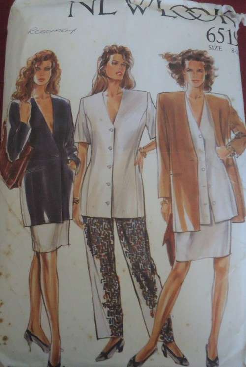 NEW LOOK PATTERNS 6519 JACKET-TOP-SKIRT-PANTS SIZES 8 - 20 COMPLETE