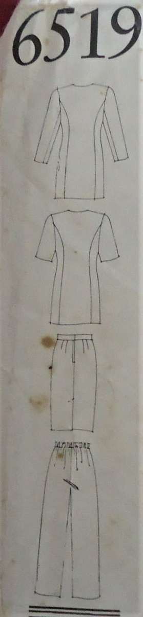 NEW LOOK PATTERNS 6519 JACKET-TOP-SKIRT-PANTS SIZES 8 - 20 COMPLETE