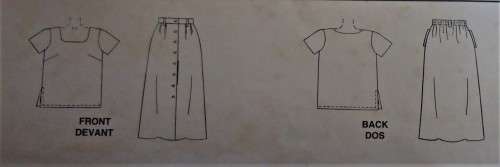 McCALLS 8504 TOP & SKIRT SIZE B=16-18-20-22 COMPLETE-UNCUT-F/FOLDED