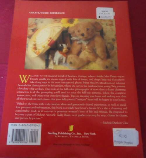 MAKING ADORABLE TEDDY BEARS WITH PATTERNS- ANITA LOUISE CRANE'S BEARLACE COTTAGE-148 PG SOFTCOVER