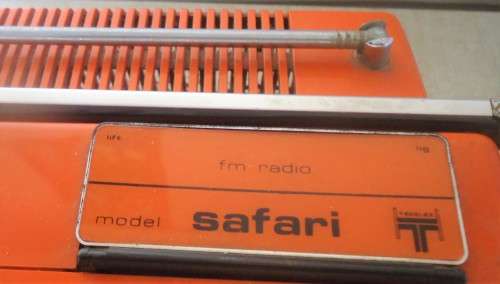 RETRO ORANGE 11" B/W BLAUPUNKT TEDELEX SAFARI TV/RADIO - UNTESTED
