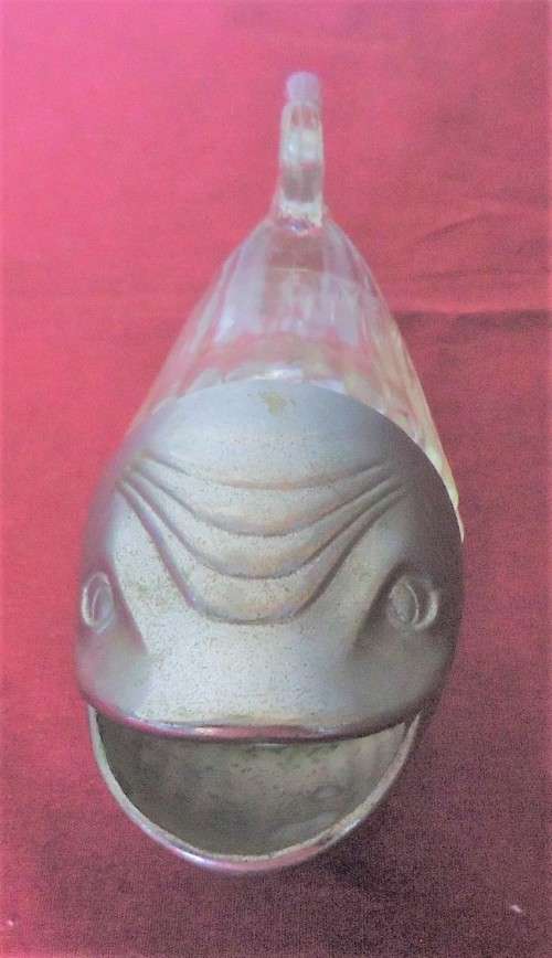 RETRO 50'S GLASS FISH SNACK DISPENSER - LOOK SEE - GREAT TALKING POINT!