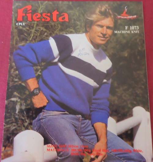 FIESTA # F 1073 MACHINE KNIT OUTDOOR SWEATER TO FIT CHEST 91-97-102 CM