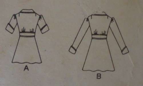 BUTTERICK PATTERN 3251 SEMI FITTED & FLARED DRESS SIZE 12 BUST 34`  COMPLETE