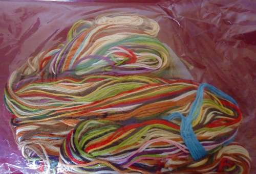 BAG OF EMBROIDERY THREADS