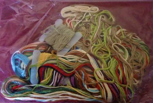 BAG OF EMBROIDERY THREADS