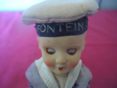 V/VINTAGE BLOEMFONTEIN CASTLE DOLL SAILOR & FORMAL EVENING WEAR-CAPE TOWN CASTLE BRASS ASHTRAY