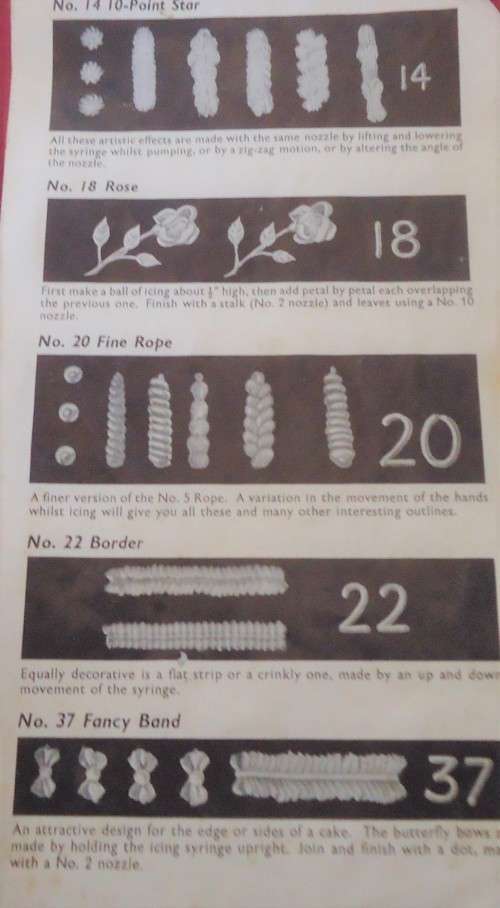 RARE & COMPLETE VINTAGE NUTBROWN DELUXE ICING SET+ICING TURNTABLE-MARKING RINGS-12 ICING NOZZLES