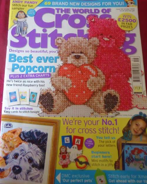 THE WORLD OF CROSS STITCHING UK - NO 102 - 104 A4 PAGES WITH PATTERNS