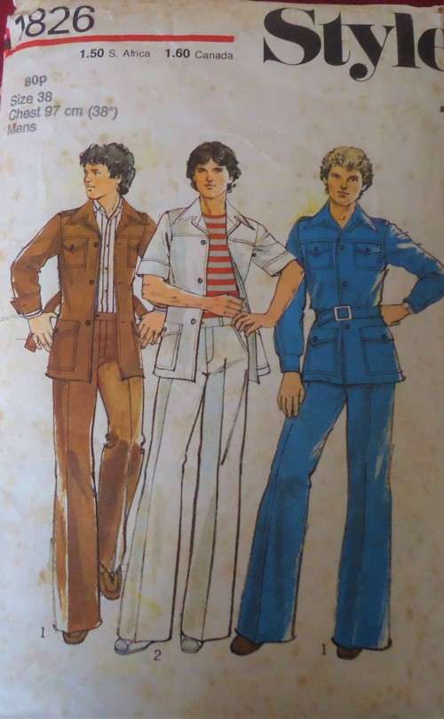 STYLE 1826-MEN'S UNLINED JACKET & PANTS SIZE 38" CHEST 97 CM/38"  SEE LISTING