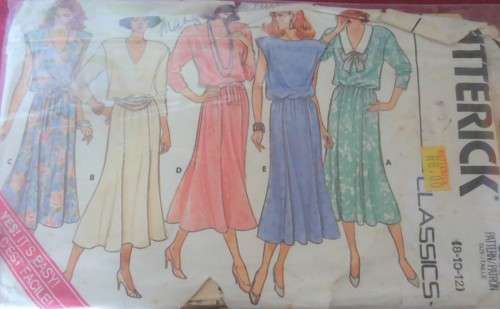 BUTTERICK  3965 PULLOVER DRESS SIZE 8-10-12 COMPLETE