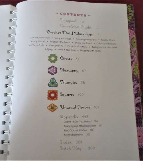 BEYOND THE SQUARE - CROCHET MOTIFS-144 DIFFERENT MOTIFS- EDIE ECKMAN - 204 PAGES HARDCOVER