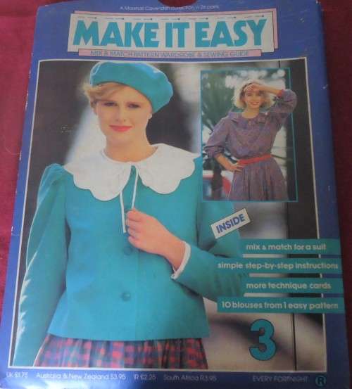 MAKE IT EASY PATTERN NUMBER 3 - 10 BLOUSES + SHAWL - UNCUT