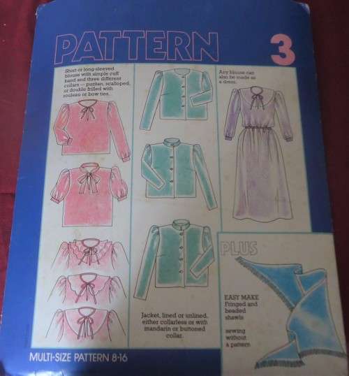 MAKE IT EASY PATTERN NUMBER 3 - 10 BLOUSES + SHAWL - UNCUT